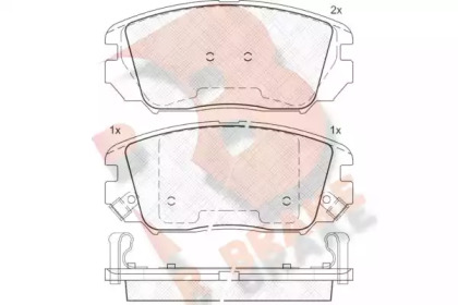 Комплект тормозных колодок R BRAKE RB1745