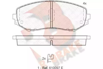 Комплект тормозных колодок R BRAKE RB1747