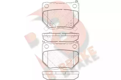 Комплект тормозных колодок R BRAKE RB1749-200