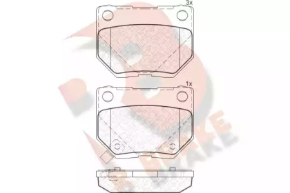 Комплект тормозных колодок R BRAKE RB1749