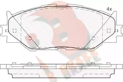 Комплект тормозных колодок R BRAKE RB1750