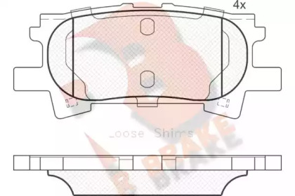 Комплект тормозных колодок R BRAKE RB1751