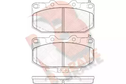 Комплект тормозных колодок R BRAKE RB1755