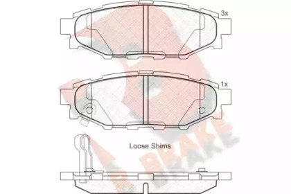 Комплект тормозных колодок R BRAKE RB1759