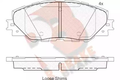 Комплект тормозных колодок R BRAKE RB1762