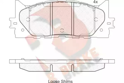 Комплект тормозных колодок R BRAKE RB1764