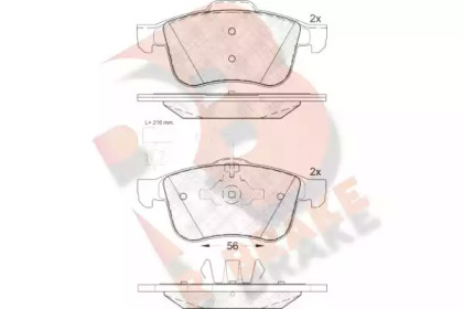 Комплект тормозных колодок R BRAKE RB1772