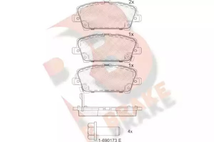 Комплект тормозных колодок R BRAKE RB1773