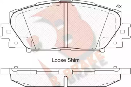 Комплект тормозных колодок R BRAKE RB1774