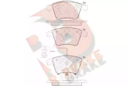 Комплект тормозных колодок R BRAKE RB1779