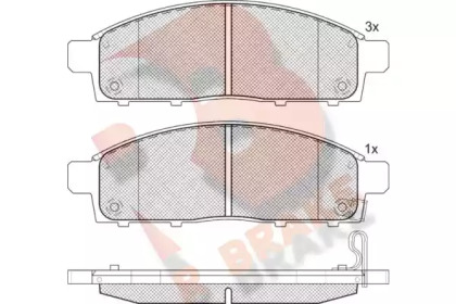 Комплект тормозных колодок R BRAKE RB1784