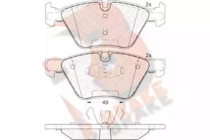 Комплект тормозных колодок R BRAKE RB1795