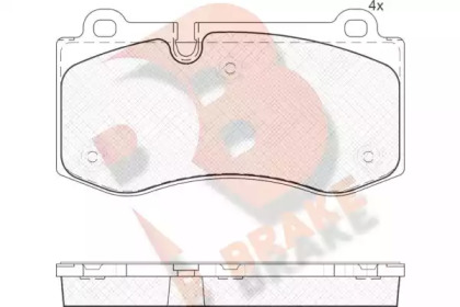 Комплект тормозных колодок R BRAKE RB1796