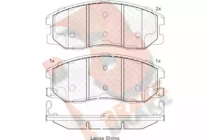 Комплект тормозных колодок R BRAKE RB1798