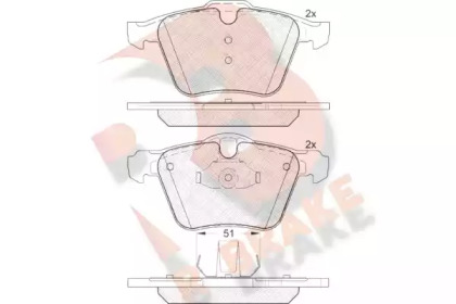 Комплект тормозных колодок R BRAKE RB1805