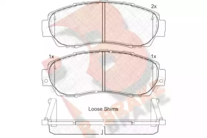 Комплект тормозных колодок R BRAKE RB1811