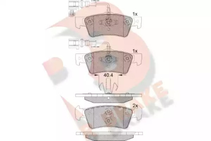 Комплект тормозных колодок R BRAKE RB1815