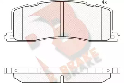 Комплект тормозных колодок R BRAKE RB1817