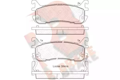 Комплект тормозных колодок R BRAKE RB1819