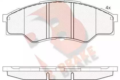 Комплект тормозных колодок R BRAKE RB1824