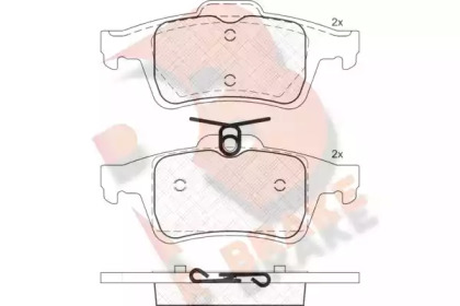 Комплект тормозных колодок R BRAKE RB1825