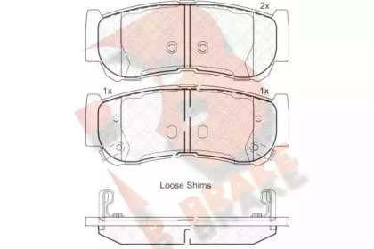 Комплект тормозных колодок R BRAKE RB1829