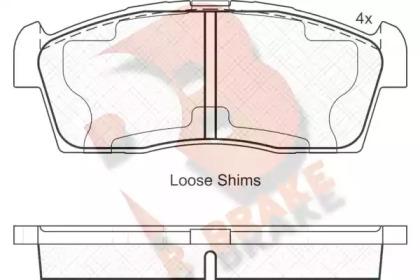 Комплект тормозных колодок R BRAKE RB1833