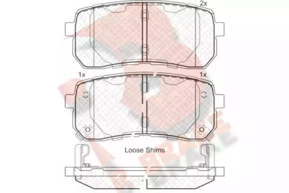 Комплект тормозных колодок R BRAKE RB1839