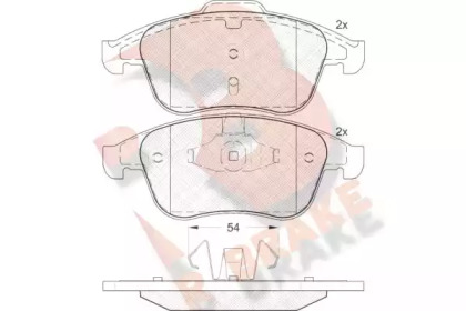 Комплект тормозных колодок R BRAKE RB1856