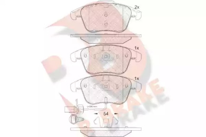 Комплект тормозных колодок, дисковый тормоз R BRAKE RB1864