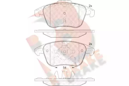 Комплект тормозных колодок R BRAKE RB1866-200