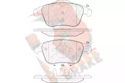 Комплект тормозных колодок R BRAKE RB1866