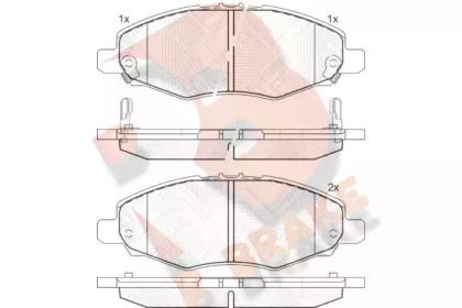 Комплект тормозных колодок R BRAKE RB1867