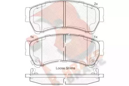 Комплект тормозных колодок R BRAKE RB1868