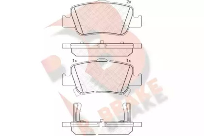 Комплект тормозных колодок R BRAKE RB1870