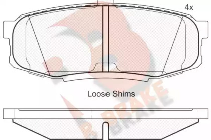 Комплект тормозных колодок R BRAKE RB1875