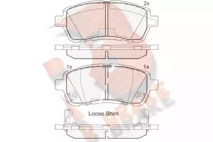 Комплект тормозных колодок R BRAKE RB1881-200