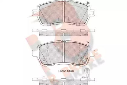 Комплект тормозных колодок R BRAKE RB1881-208