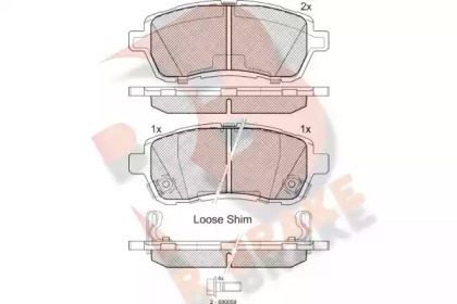 Комплект тормозных колодок R BRAKE RB1881