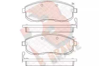 Комплект тормозных колодок R BRAKE RB1882-200