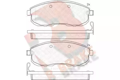 Комплект тормозных колодок R BRAKE RB1882