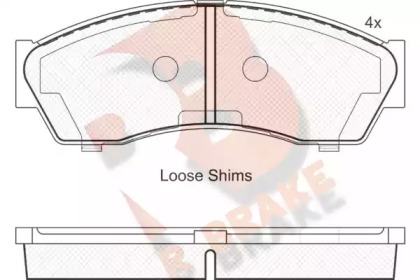 Комплект тормозных колодок R BRAKE RB1884