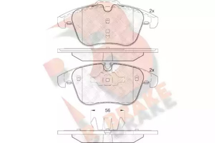 Комплект тормозных колодок R BRAKE RB1885