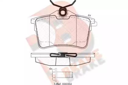 Комплект тормозных колодок R BRAKE RB1895