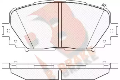 Комплект тормозных колодок R BRAKE RB1898