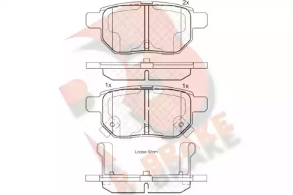 Комплект тормозных колодок R BRAKE RB1899