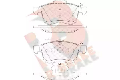 Комплект тормозных колодок R BRAKE RB1903