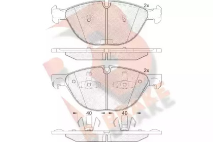 Комплект тормозных колодок R BRAKE RB1905