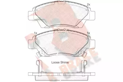 Комплект тормозных колодок R BRAKE RB1906