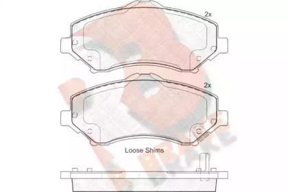 Комплект тормозных колодок R BRAKE RB1908-201